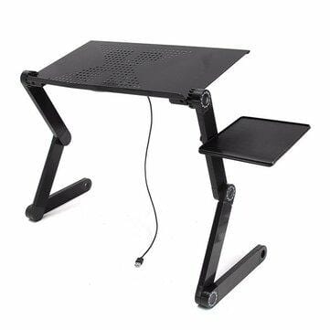 Foldable Cooling Fan Laptop Table Stand